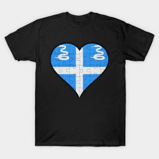 Martiniquais Jigsaw Puzzle Heart Design - Gift for Martiniquais With Martinique Roots T-Shirt